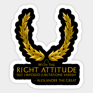 Motivating Alexander The Great Quote - Ancient Greek History Gift Sticker